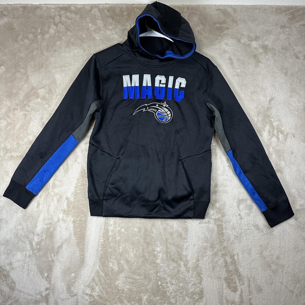 Orlando Magic Sweatshirt Youth XL 18/20 Boys Black Blue NBA Basketball Hoodie